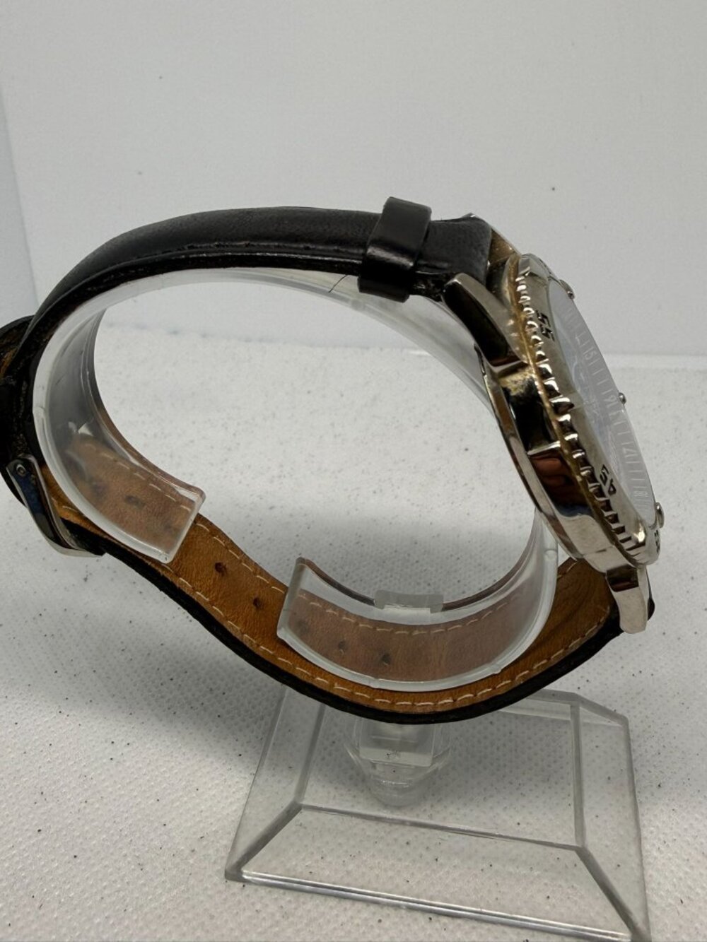 Fossil New England Patriots NFL 1995 Vintage Mens Leather Watch Steel 40mm - Picture 7 of 15